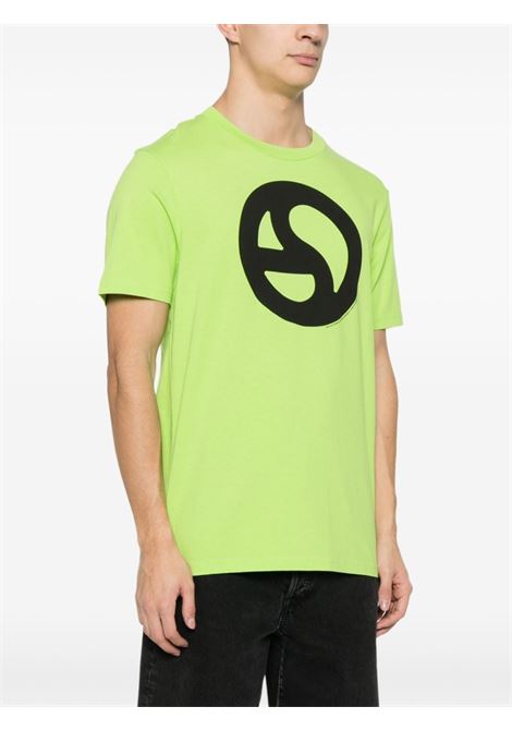 t-shirt con logo unisex verde in cotone ACNE STUDIOS | CL0265ABF